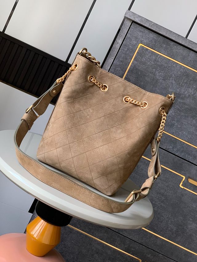 CC original suede small hobo handbag  AS5303 brown