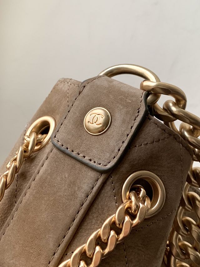 CC original suede small hobo handbag  AS5303 brown