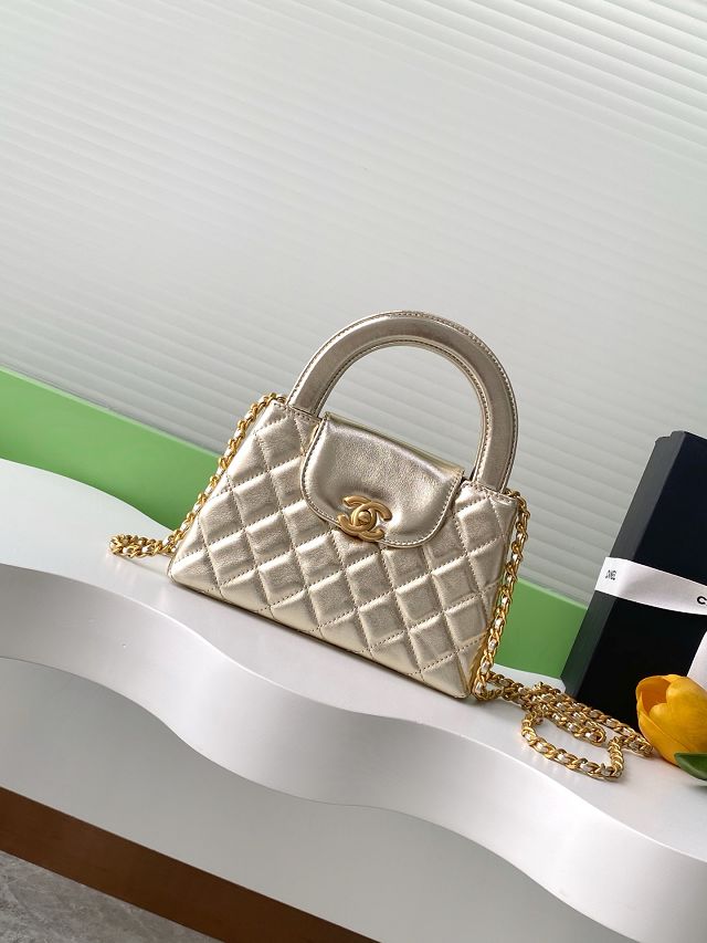 CC original calfskin mini shopping bag AS4416 gold