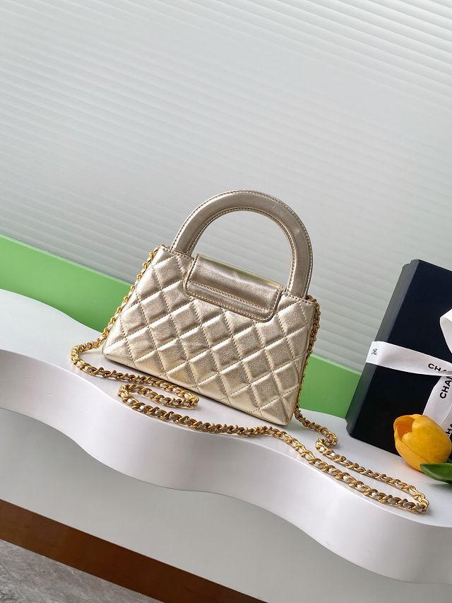 CC original calfskin mini shopping bag AS4416 gold