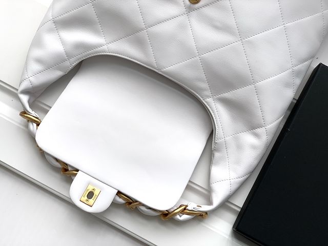 CC original calfskin large hobo bag AS5400 white