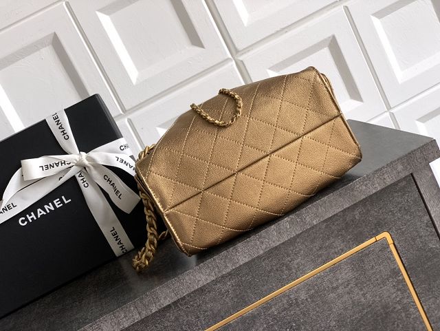 CC original grained calfskin 25 mini handbag AS5631 gold