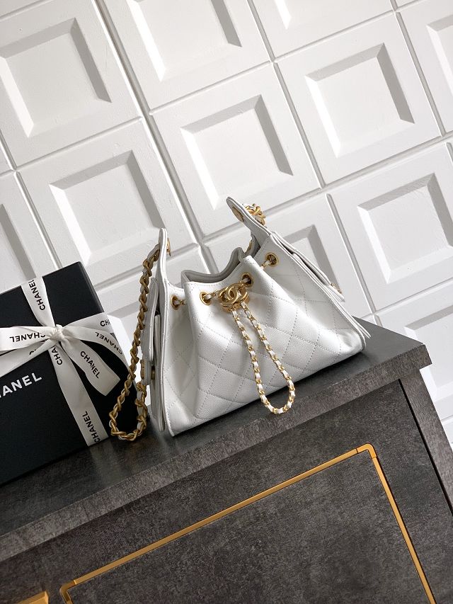 CC original grained calfskin 25 mini handbag AS5631 white