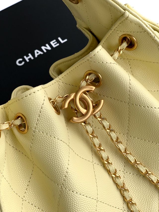 CC original grained calfskin 25 mini handbag AS5631 yellow