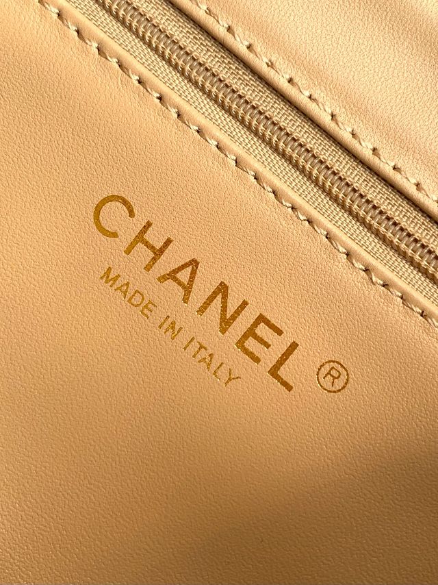 CC original raffia mini shopping bag AS4416 apricot