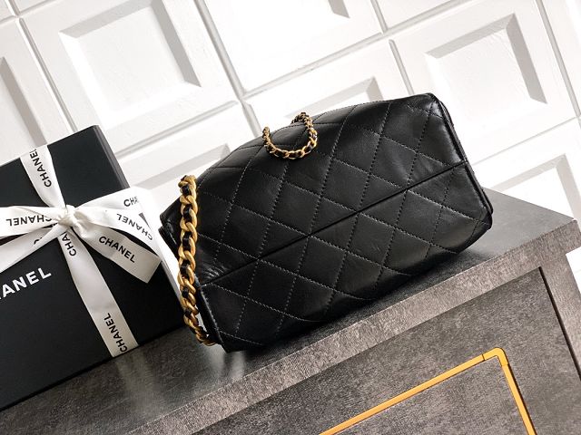 CC original shiny calfskin 25 mini handbag AS5631 black