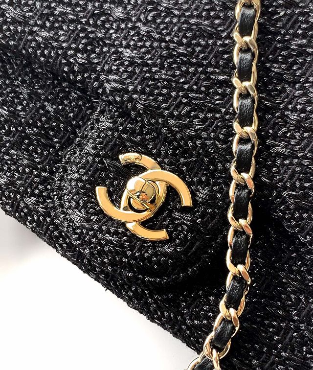 CC original tweed mini flap bag AS5279 black
