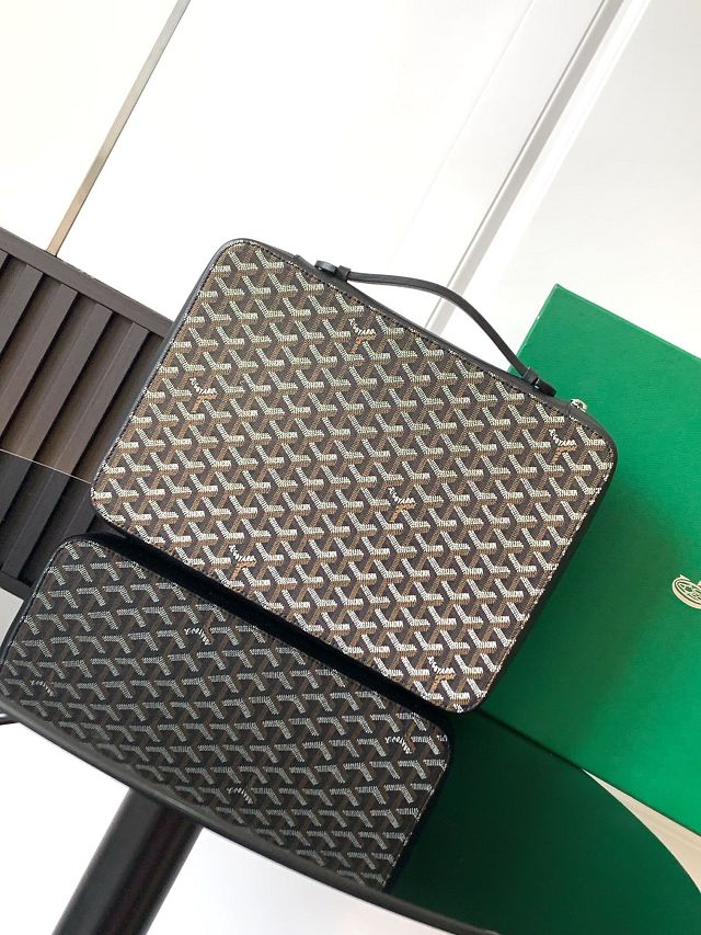 Goyard original canvas compagnon universel A4 bag GY0123 black