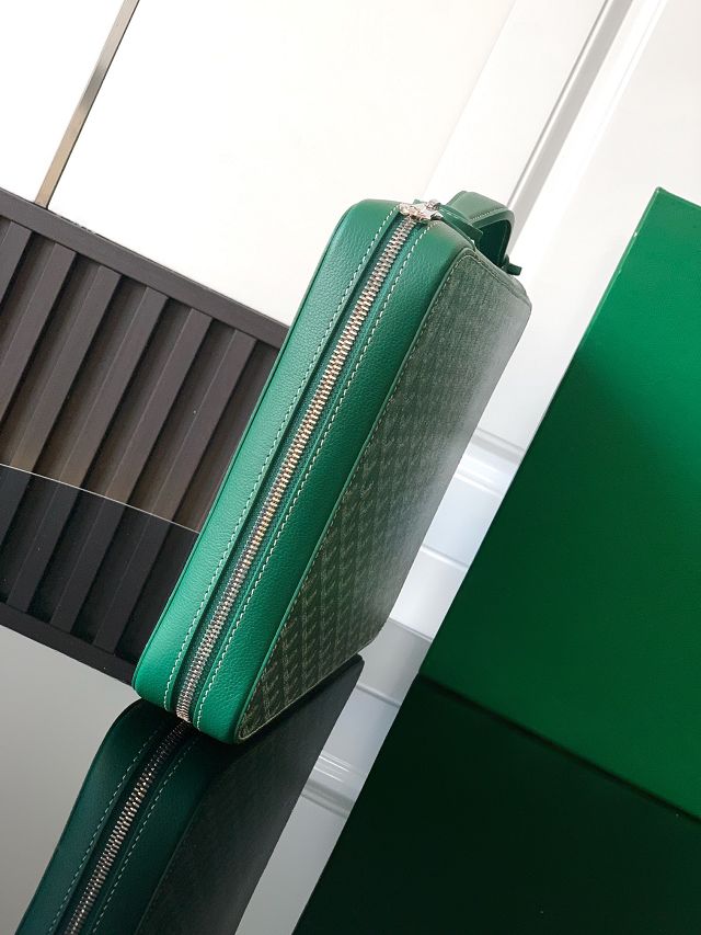 Goyard original canvas compagnon universel A4 bag GY0123 green