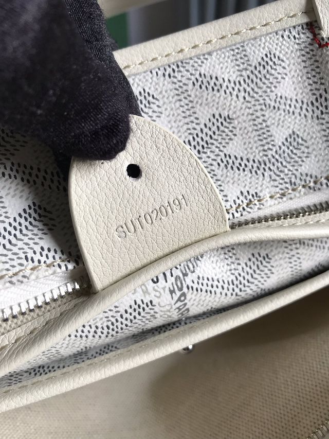 Goyard original canvas artois pm handbag GY0128 white