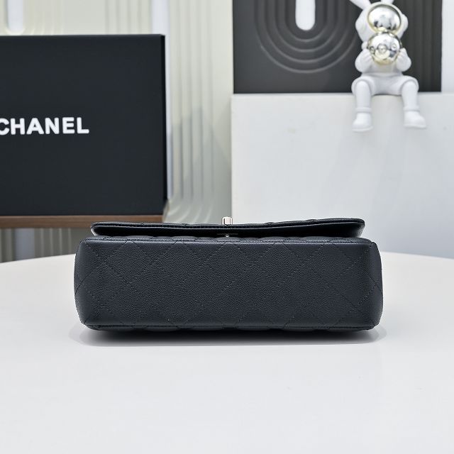 CC original grained calfskin top handle flap bag AS5554 black