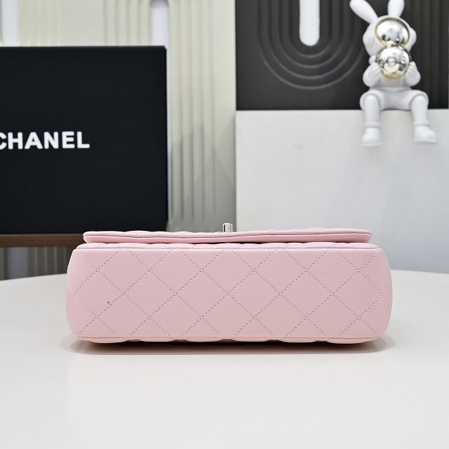 CC original grained calfskin top handle flap bag AS5554 pink