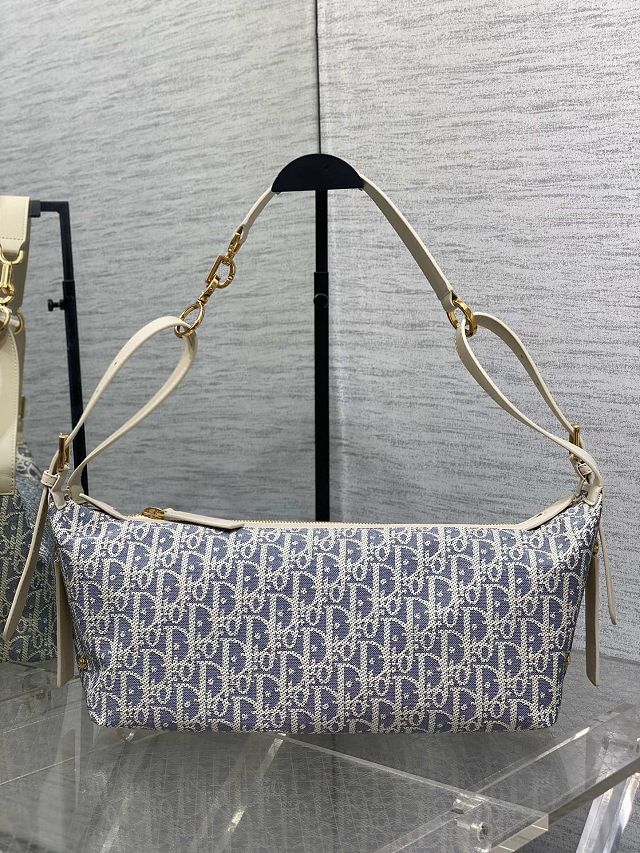 Dior original fabric medium D-Journey bag M2417 blue