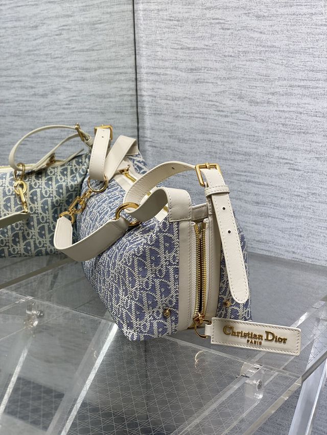 Dior original fabric medium D-Journey bag M2417 blue