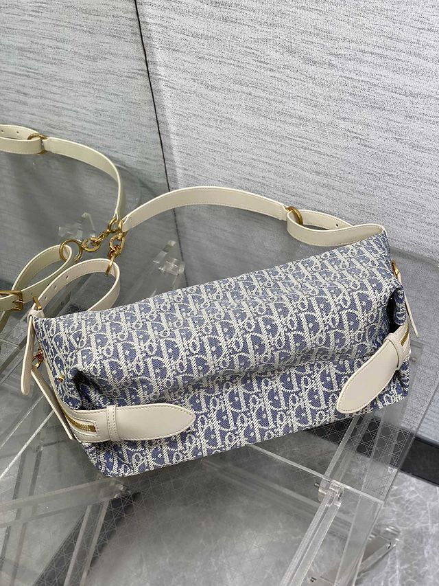 Dior original fabric medium D-Journey bag M2417 blue