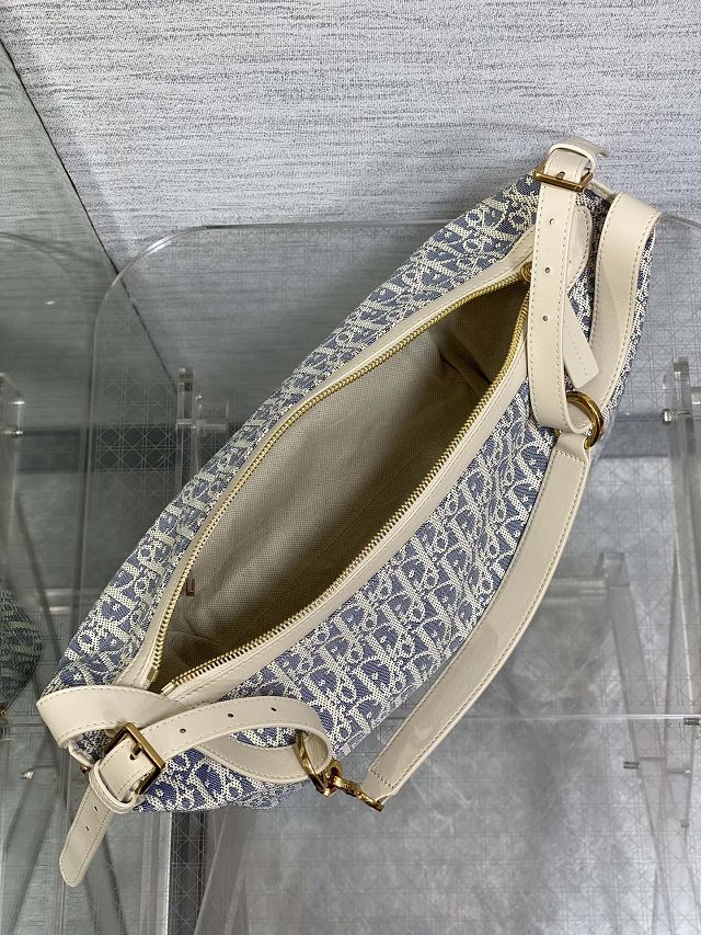 Dior original fabric medium D-Journey bag M2417 blue