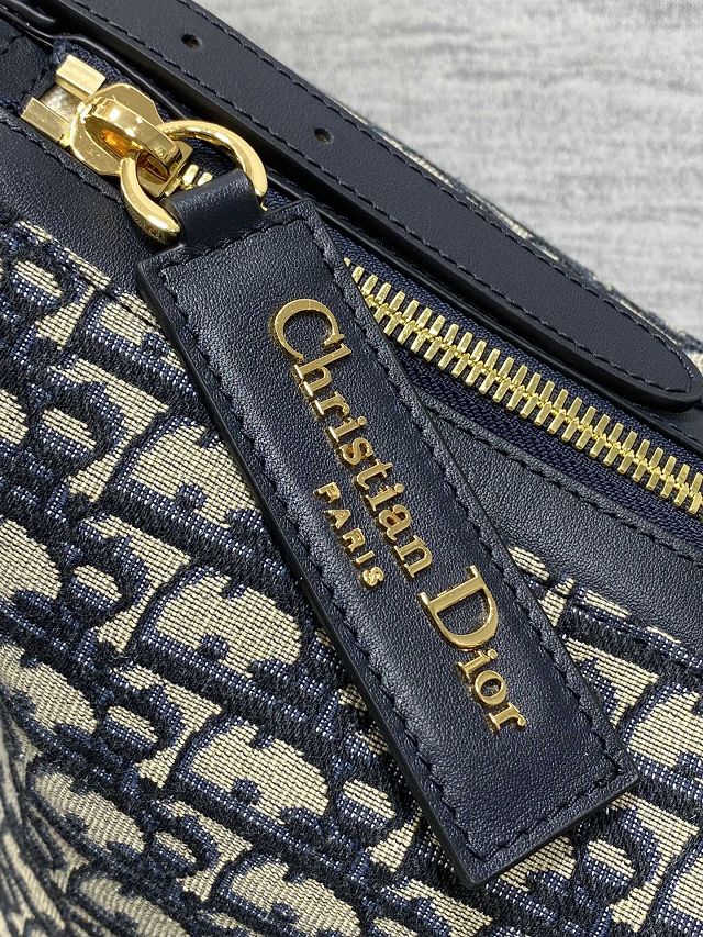 Dior original fabric medium D-Journey bag M2417 dark blue