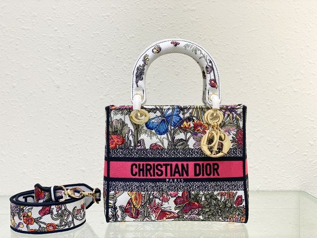 Dior original cotton medium lady bag M0565 