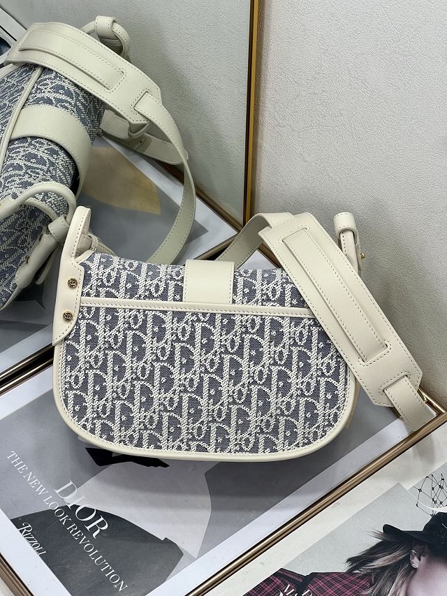 Dior original fabric 30 montaigne flap bag M9205 blue