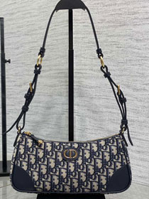 Dior original fabric 30 montaigne wanderlust mini bag S2398 dark blue
