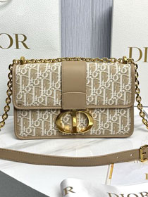 Dior original fabric 30 montaigne chain bag M9208 natural
