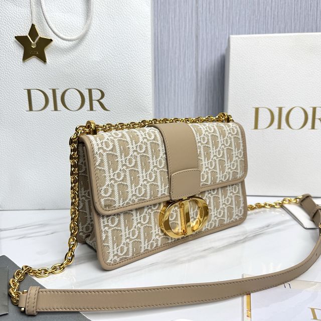 Dior original fabric 30 montaigne chain bag M9208 natural