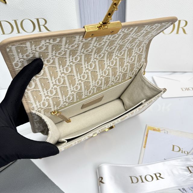 Dior original fabric 30 montaigne chain bag M9208 natural