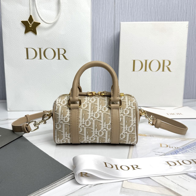Dior original fabric groove 17 nano bag S4000 natural