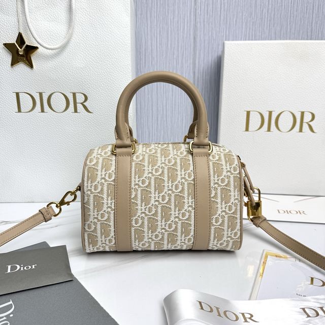 Dior original fabric groove 20 small bag M1364 natural