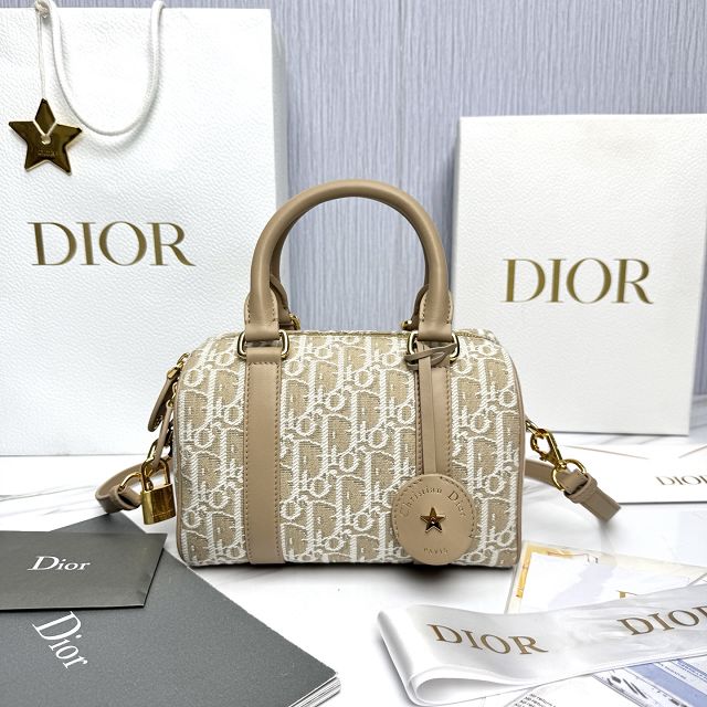 Dior original fabric groove 20 small bag M1364 natural