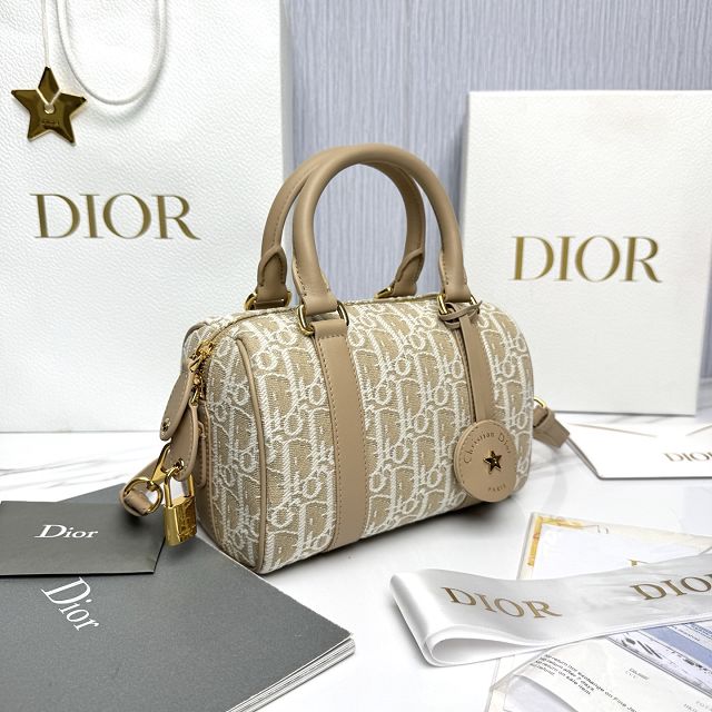 Dior original fabric groove 20 small bag M1364 natural