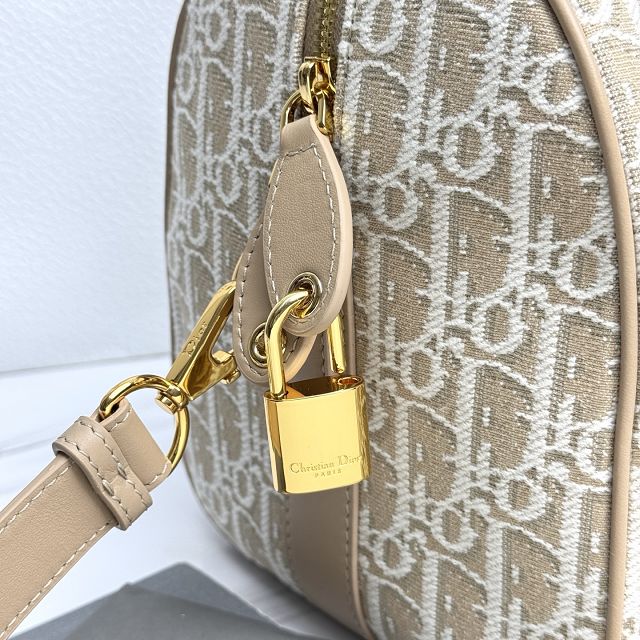 Dior original fabric groove 25 bag M1365 natural