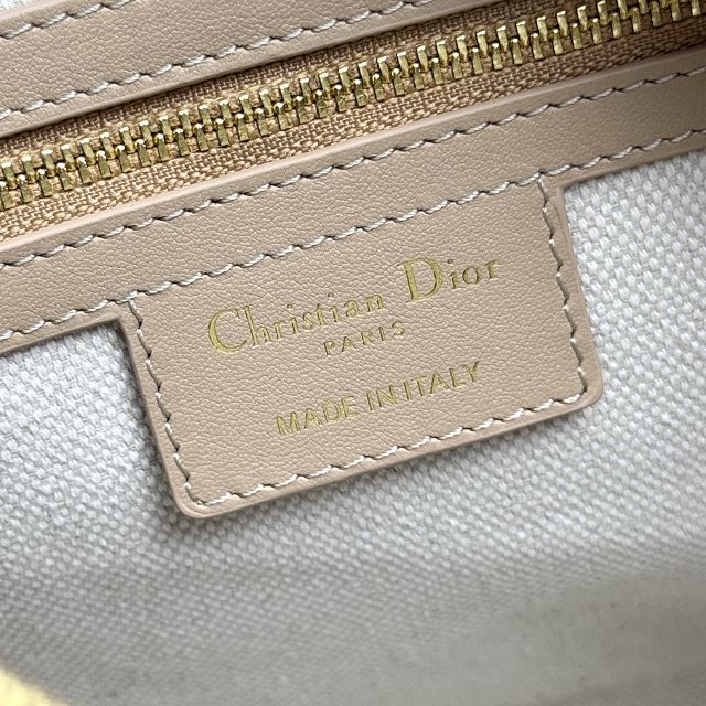 Dior original fabric groove 25 bag M1365 natural