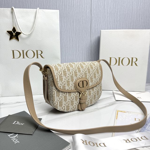 Dior original fabric medium bobby bag M9319 natural