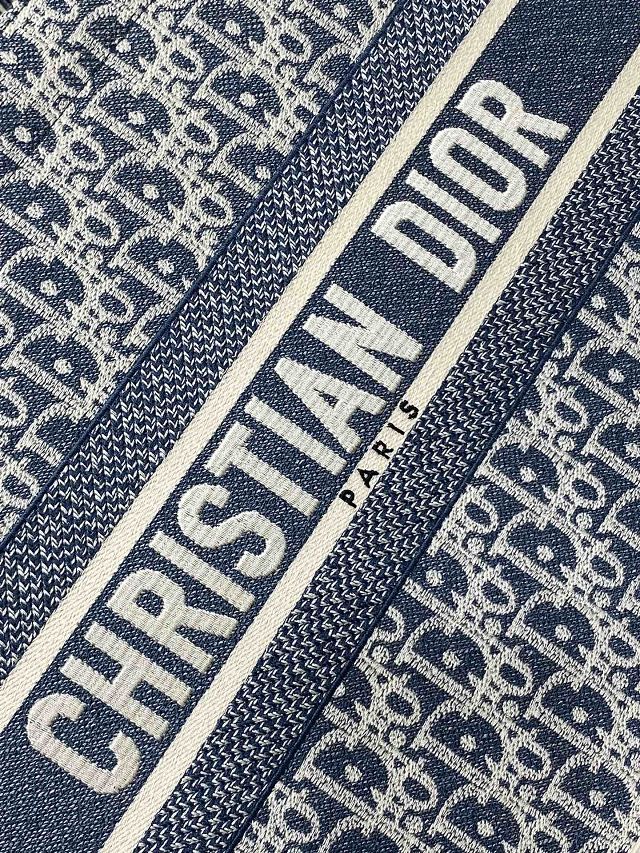 Dior original fabric medium book tote bag M1324 blue