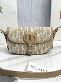 Dior original fabric mini bobby east-west bag S5713 natural