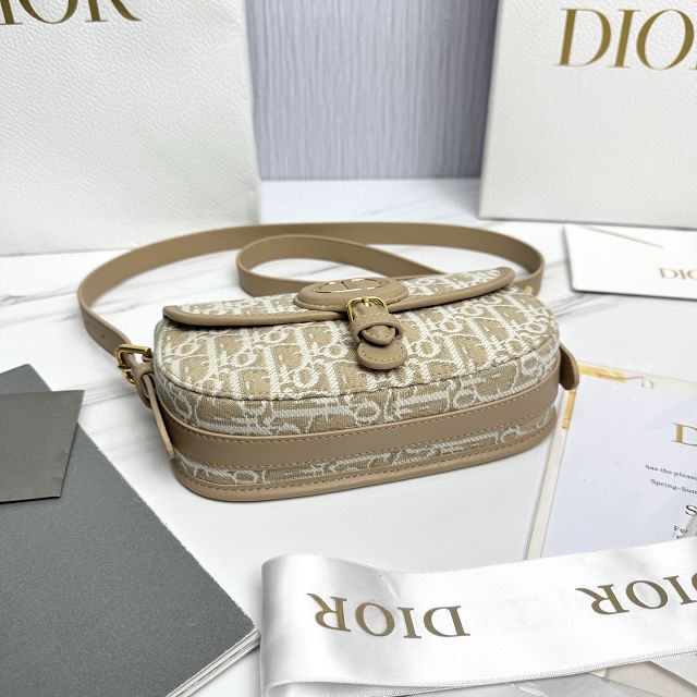 Dior original fabric mini bobby east-west bag S5713 natural