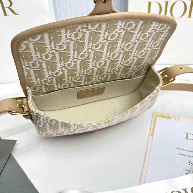 Dior original fabric mini bobby east-west bag S5713 natural