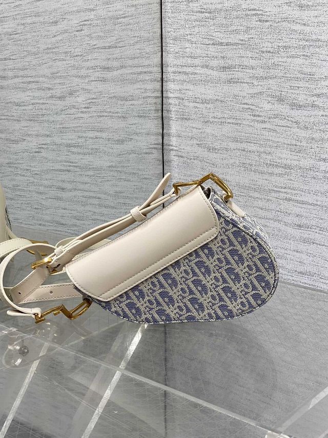 Dior original fabric mini saddle bag M0456 blue