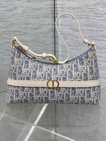 Dior original fabric miss caro cigale mini bag S5232 blue
