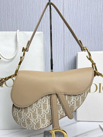 Dior original fabric saddle bag M0455 natural