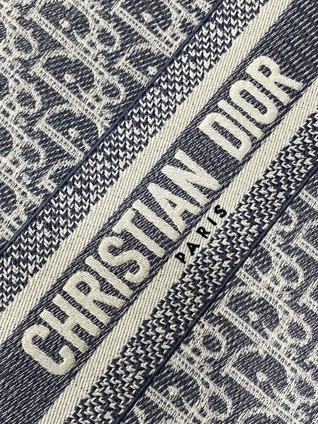 Dior original fabric small book tote bag M1265 blue