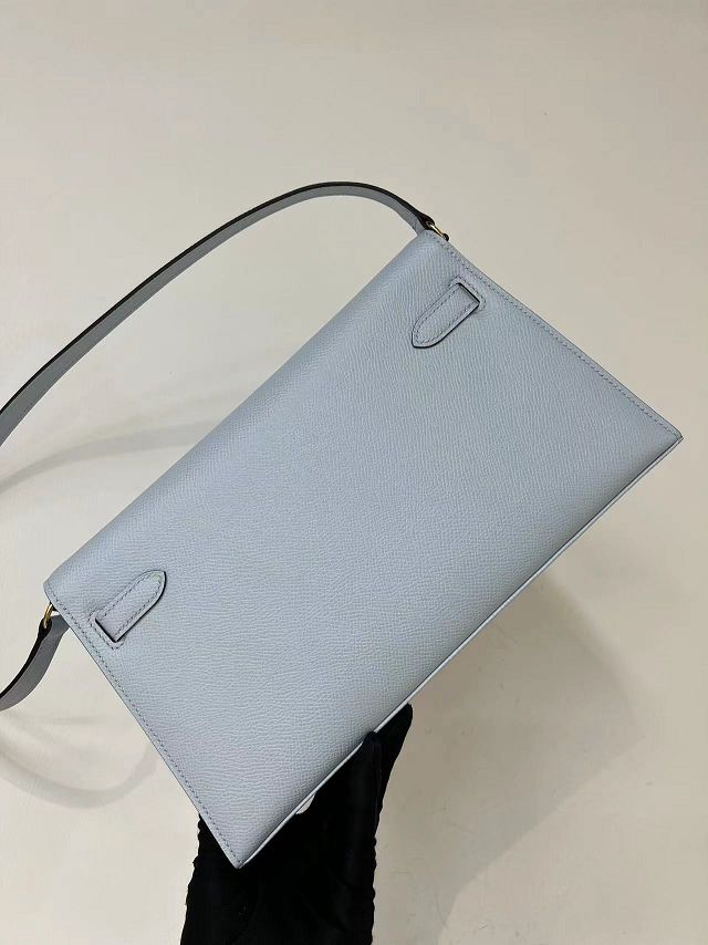 Hermes original madame leather kelly elan KE0028 blue pale