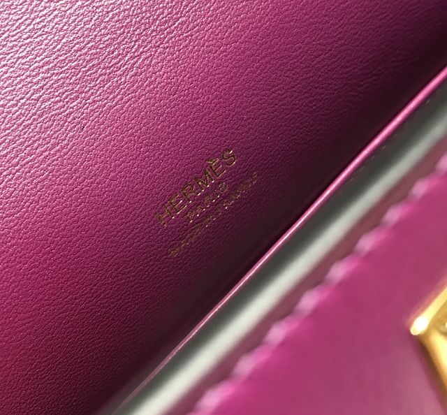 Hermes original swift leather mini kelly 22 clutch K0012 anemone