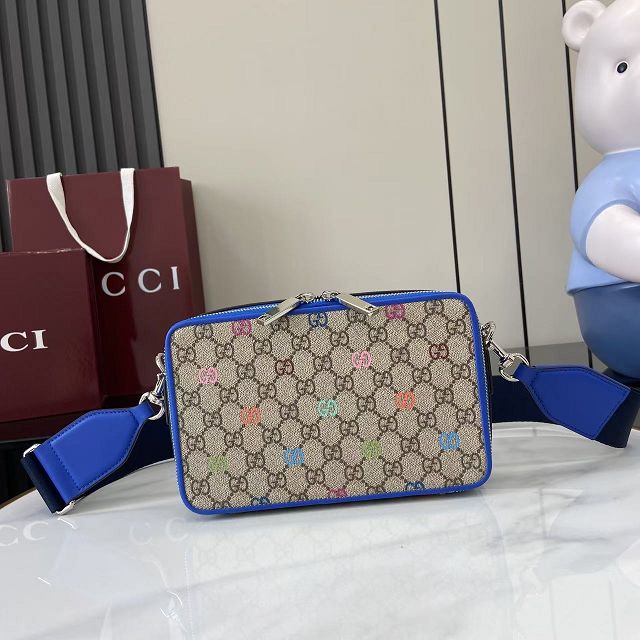 GG original canvas small shoulder bag 792456 blue