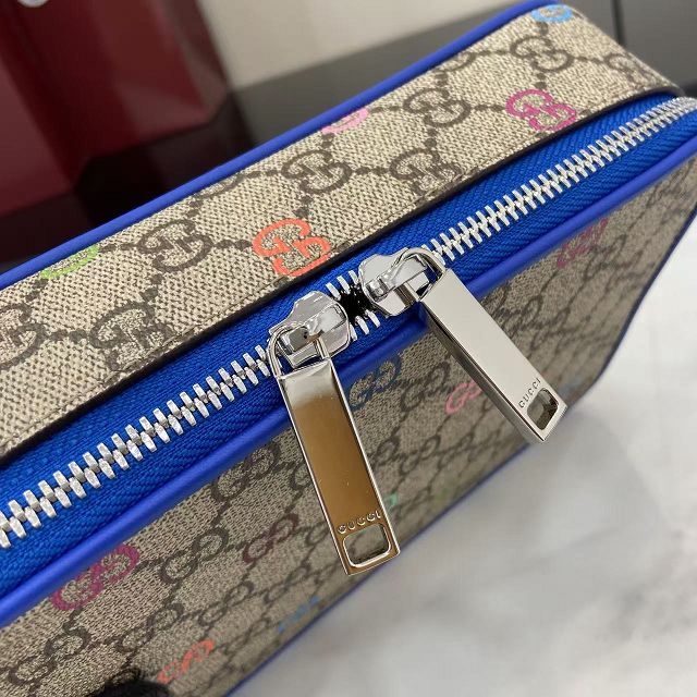 GG original canvas small shoulder bag 792456 blue