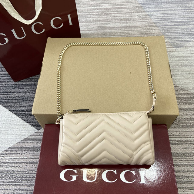GG original calfskin marmont small shoulder bag 847589 light pink