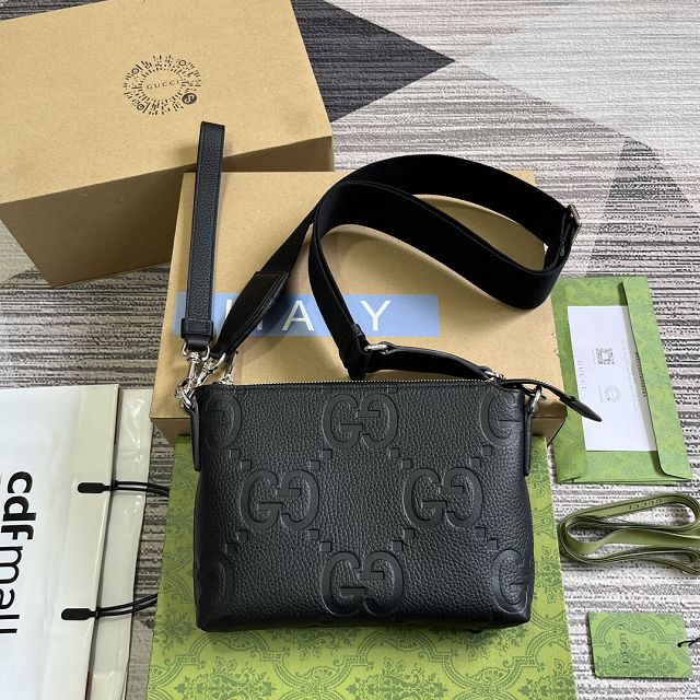 GG original calfskin small messenger bag 761747 black