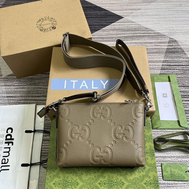 GG original calfskin small messenger bag 761747 grey