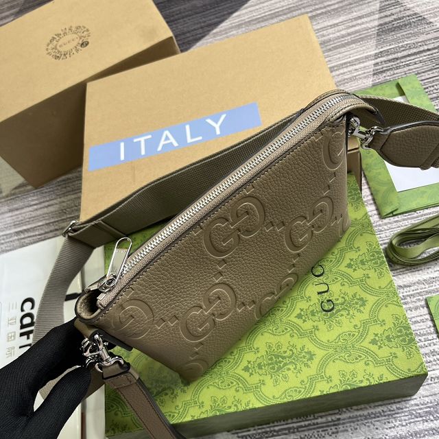 GG original calfskin small messenger bag 761747 grey